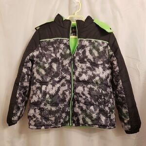 iXtreme boys size 14-16 winter jacket black gray & lime NWT